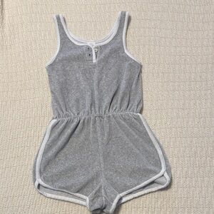 Gray Kids Sleeveless Romper